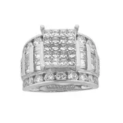 Sterling Silver Cubic Zirconia Claw Ring