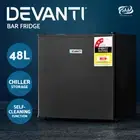 Devanti 48L Bar Fridge Mini Freezer Refrigerator Cooler Home Office Black