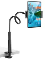 Tablet Stand Holder for Bed, Gooseneck Mount with Adjustable Flexible Arm Com...