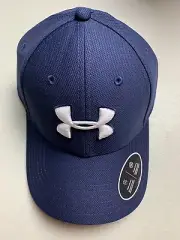 Under Armour Blitzing Stretch Fit Cap Hat Blue Medium Large M/L Brand New