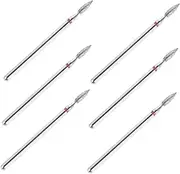 Nail Drill Bits 6pc Set for Cuticle Removal Nail Buffing Manicure Tools