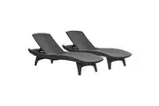 Keter Pacific Sun Loungers - 2 Pack