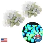 Japard Glow in The Dark Rocks Outdoor Luminous Pebbles Glow Stones 100 Pcs, L