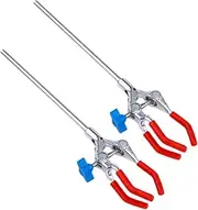 GARVALON 2pcs Flask Clamp Lab Accessory Flask Clip Laboratory Test Tube Clip Test Tube Holder Clamp 3-finger Laboratory Clamp Experiment Equipment Condenser Tube Clip 3-finger Clamp