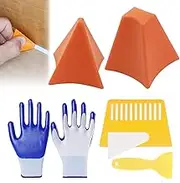 Joint Smoother Set Silicone Caulking Tool Kit Joint Puller with Work Gloves Silicone Squeegee Smoother Spatula Sealing Tools for Kitchen Bathroom Floor Tiles