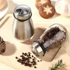 Stainless Steel Refillable Pepper Shakers Salt Bottle Storage Spice Dispenser