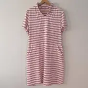 New Nivo Celina Pink White Grey Stripe Golf Athletic Dress Size XL bin 4D
