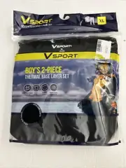 V Sport Boys Thermal Set Size XL 18 20 White Waffle Knit Underwear Two Piece
