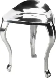 Stool Modern Contemporary Curved Legs Tripod Backless Low Back Distressed