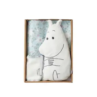 現貨 日本代購 MOOMIN BABY 姆明 嚕嚕米彌月禮盒組 哺乳枕 純棉手帕 毛巾圍兜 3件組 口水巾 小方巾