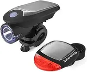Rechargeable Bike Light Set, Powerful Bicycle Front Headlight and Back Taillight, 4 Light Modes, Easy to Install for Men Women Kids Road Mountain Cycling