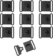 uxcell Safety Breakaway Buckle 25mm / 1" Plastic Flat Snap Insert Buckle Front Closure Hook Clasp Fasteners for Bra Cat Dog Collar Harness Strap Lanyard, Pack of 50