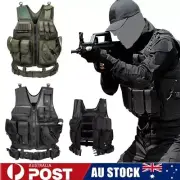 Tactical Vest Adjustable Military Army Molle Combat Police SWAT Plate Carrier
