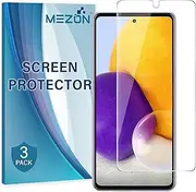 MEZON [3 Pack] Ultra Clear Screen Protector Film for Samsung Galaxy A72 – Case Friendly, Shock Absorption (Galaxy A72, Clear)