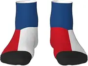 [pvinnk] Flag Of The Czech Republic Print Functionality Socksing Adult Socks For Workout Winter Warmth And Everyday Wear