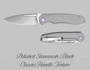 TW Price Dawn V3- Titanium Handles-Polished Stonewashed Magnacut-Timascus Pivot