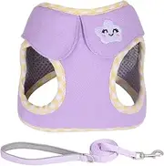 FUNAT Harness for Small Medium Dogs, Pet Pure Cotton Chest Strap, Breathable Vest Style Chest Strap Suitable for Cats and Dogs, Puppy Harness and Leash Set