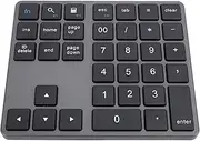 Bluetooth Number Pad for Laptop, Cordless Number Keypad, USB Rechargeable 35 Keys Numeric Keypad Numpad, External Numpad Keyboard for Laptop PC Notebook (Grey)