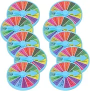 Abaodam 10pcs Entertainment Mini Roulette Wheel Prize Challenge Halloween Party Game Mini Prize Wheel Prize Raffle Wheel for Prizes Group Game Wheel Prizes for Adults Paper Card
