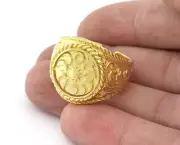Sun The phases of the moon Ring Raw Brass (9US-12US inner size Adjustable )3040