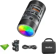 GODOX RS60R RGB Led Video Light, CCT 1800-10000K, 14 Lighting Effects, HSI and RGBW Modes, HSI & High CRI 95+ TLCI 95+, Supports DMX/APP Control and Multiple Power Solutions for Interviews