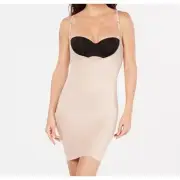 Spanx Open Bust Full Slip Size Small Beige Tan NEW Smart Grip Slip