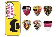 Jim Dunlop Frank Zappa Yellow Pick Tin + 6 x Tortex Medium Guitar Picks *NEW*