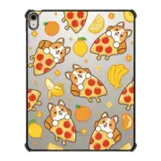 iPad Air 13-inch (M2/M3) iPad Impact Case Cute Corgi Cheese Pizza with Banana Lemon Pine Apple - Kawaii Dog Cartoon Puppy with Fruit & Food