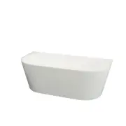Zumi Bathtub Free Standing Back To Wall Bath Tub Gloss White 1700mm BT6835-1700