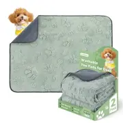 Washable Pee Pads for Dogs: 2 Pack Super Absorbent Reusable Puppy Pads, Leakp...