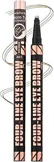 Waterproof Eyebrow Pencil, Liquid Brow Pen, 4 Tip Eyebrow Marker, Long Lasting Wear, Smudge Proof, 1ml, For Women