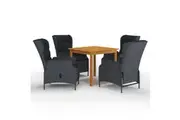 vidaXL Garden Dining Set Table Chair Seating Furniture Multi Colours 3/5 Piece