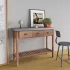 Solid Wood Fir Console Table Hallway Entryway Sofa Accent Side Table vidaXL
