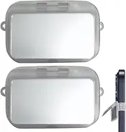 Phone Mirrors | 2X Makeup Mirrors for Cell Phones - Mobile Phone Camera Clip with Cover, Clip Selfie Mirrors, Selfie Reflector for Vlog Accessories