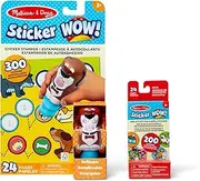 Melissa & Doug Sticker Wow Sticker Stamper & Activity Book, 24 Pages, 300 Stickers, Craft Toy for Manipulation, Collectible Character - Unicorn