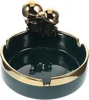 WEKADRIN Ceramic Ashtray for Cars Home Luxurious Decorative Ash Tray Efficient Butt Storage for Use Design for Living Room Patio Office