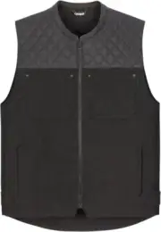 ICON Chamonix Denim Vest XL Black Men's 2830-0555