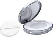 Amagogo Loose Powder Container Portable Elasticated Net Sifter Reusable Cosmetic Holder DIY Mini Compact Powder Box for Table Travel, Purple