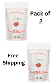 KriKshi Organic Smoked Ghost Chilli Flakes [Pack of 2] No Added Preservatives