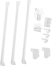OSALADI 1 Set Shelf Brackets Platform with Wire Clips and End Brackets Rv Awning Support Replacement Racks Parts Cable Management for Office Home Trailers Campers Shelving