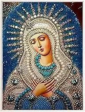 Lady Dots Gem Art, Diamond Full Drill Painting, Handcrafted Full Drill Gem Our Lady Painting, Gem Art Kits for Adults, 30x40cm Gem Painting, Handmade Art Supplies for Home Wall Decor