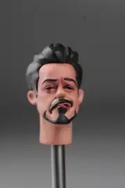 1/6 Man Tony Stark Head Sculpt For 12'' Male PH Action Figure Body