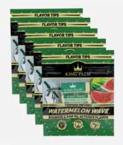 5 X King Palm Watermelon Wave Flavoured Filter Smoking Tobacco - 10 Tips Total