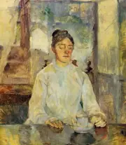 Countesse Alphonse de Toulouse Lautrec by Lautrec Giclee Reproduction on Canvas
