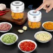 Electric Wireless Mini Garlic Food Chopper Ginger Nuts Vegetable USB Grinder