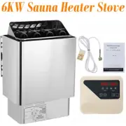 6KW Stainless Steel Sauna Heater Stove Dry Sauna Stove Kit w/ Bult-in Controller
