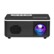 Mini Portable Entertainment LED Projector Home Multi-function Interface HD Projector Supports 1080P-Black