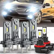 For Mercedes-Benz E350 E320 E550 - 6000K LED Headlight + Fog Light Bulbs Kit (for: Smart)