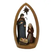 Catzon Imitation Woodcut Resin Ornaments Christian Manger Home and Study Decoration