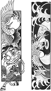 Best Friend Tattoos,Japanese Style Design Lucky Cat,Cat Tattoos,Lasts 1-2 Weeks,Water-Resistant,Real Tattoo Look,Resilience,18 x 11 cm